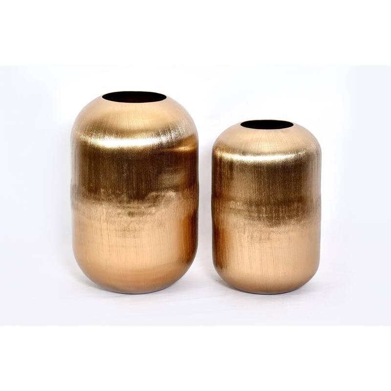 Lg. Aluminum Vase -ST - Gold