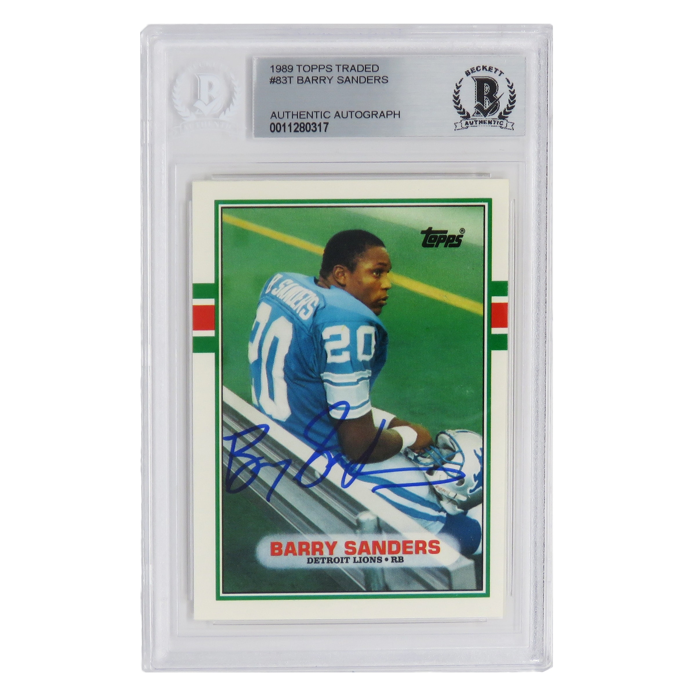 Shop Barry Sanders Detroit Lions 1989 Topps Football Rookie Card