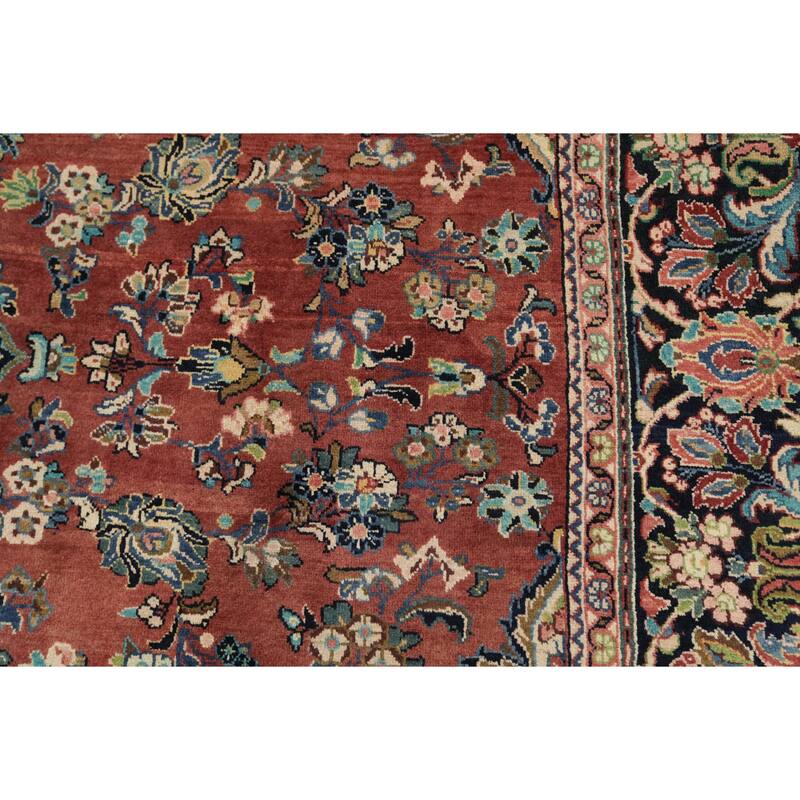 Hand Knotted Oriental 100% Wool Carpet Traditional Traditional Red Mahal Area Rug - 13' 10'' X 10' 6''