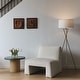 preview thumbnail 7 of 10, Brightech Jaxon 60 in. Antique Brass Mid-Century Modern LED Super Bright Floor Lamp with White Fabric Drum Shade