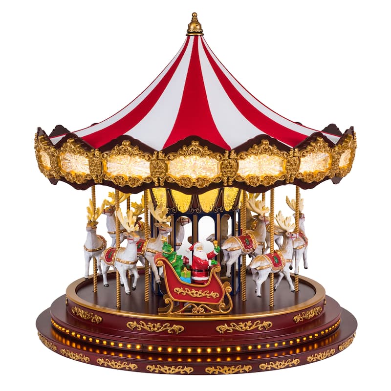 17" Deluxe Christmas Carousel