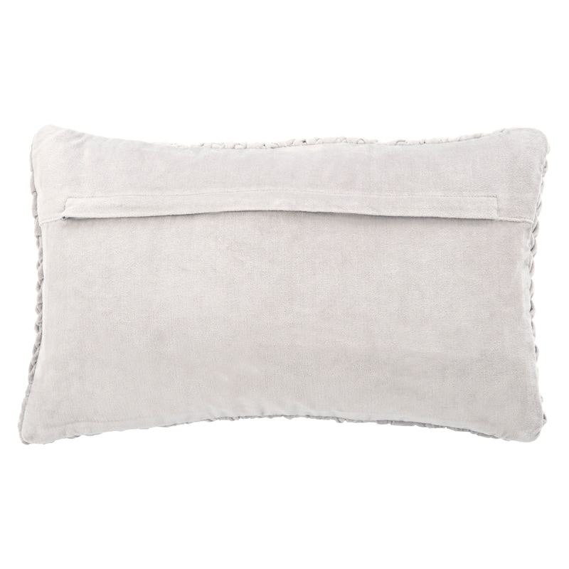 SAFAVIEH Neslihan Grey Ruched 12 x 20-inch Decorative Pillow