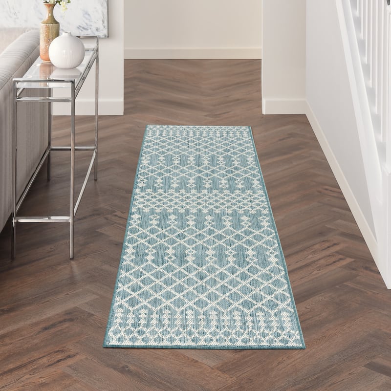 Nourison Selerno Indoor/Outdoor Moroccan Area Rug.