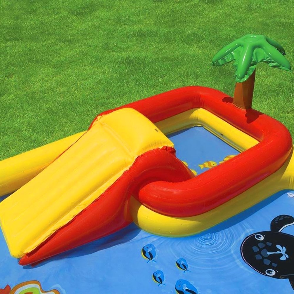 Intex inflatable ocean scene sun shade kids swimming pool with canopy 2025