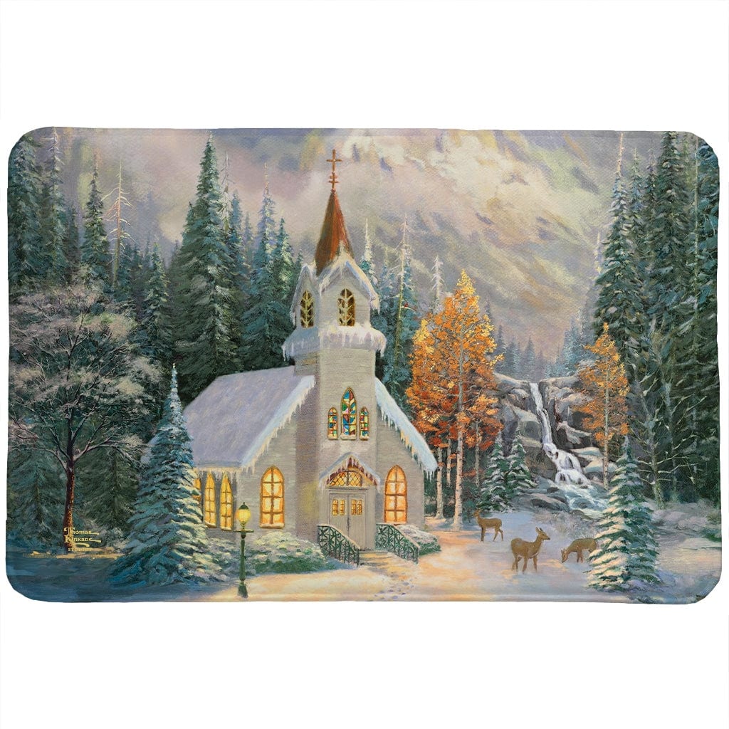 Thomas Kinkade A Winter Retreat Memory Foam Rug