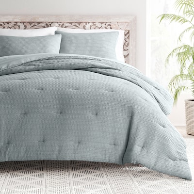 All Season Down-Alternative Waffle Textured Comforter Set