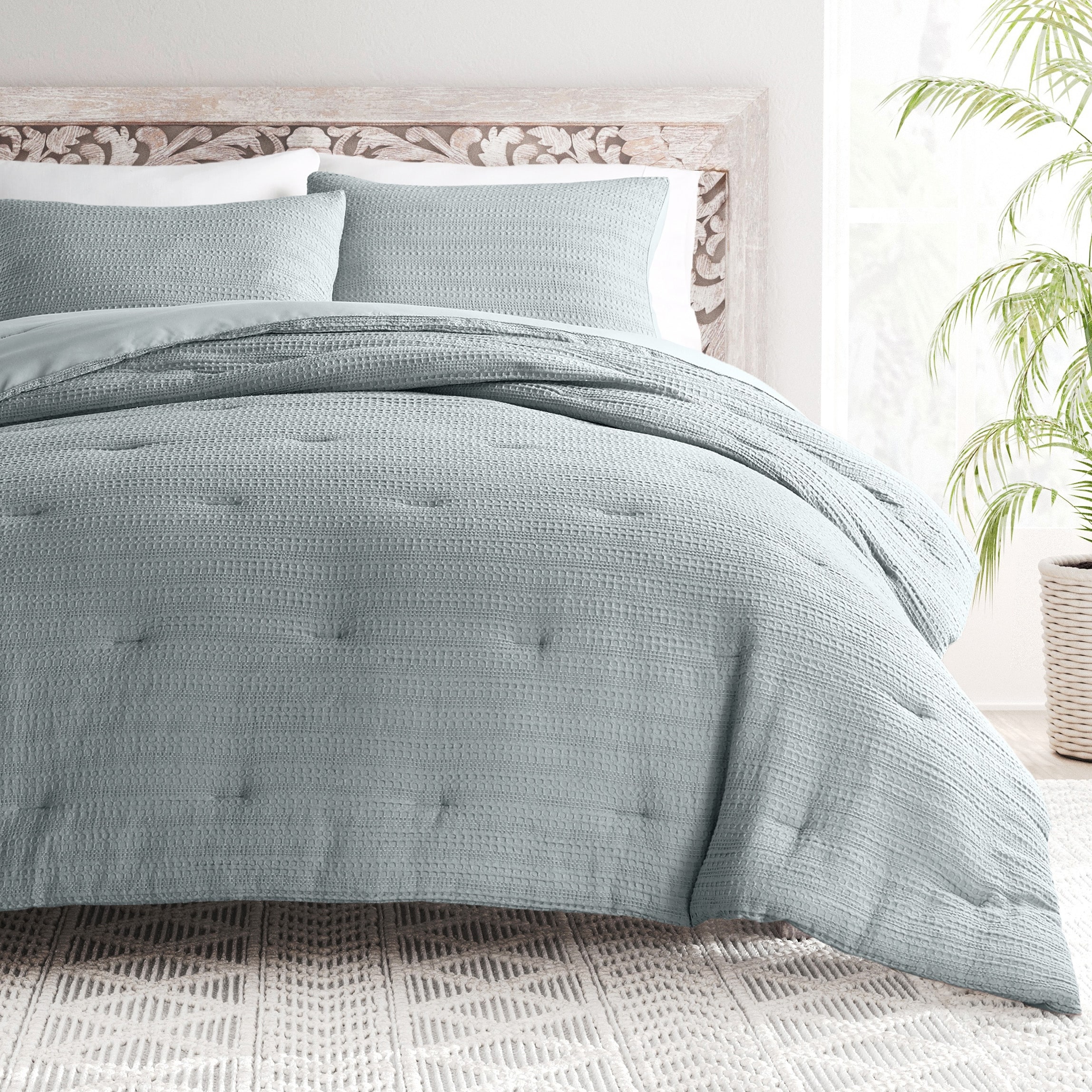 Becky Cameron All Season Down-Alternative Waffle Textured Comforter Set