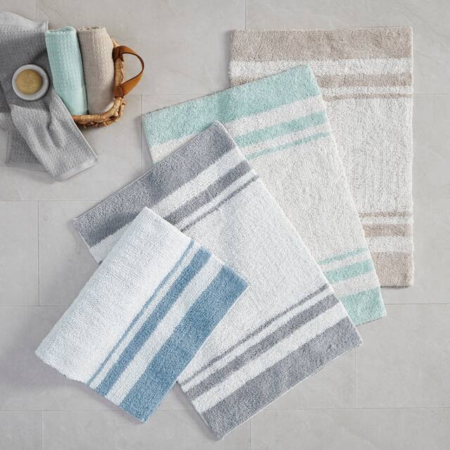Madison Park Spa Cotton Reversible Bath Rug