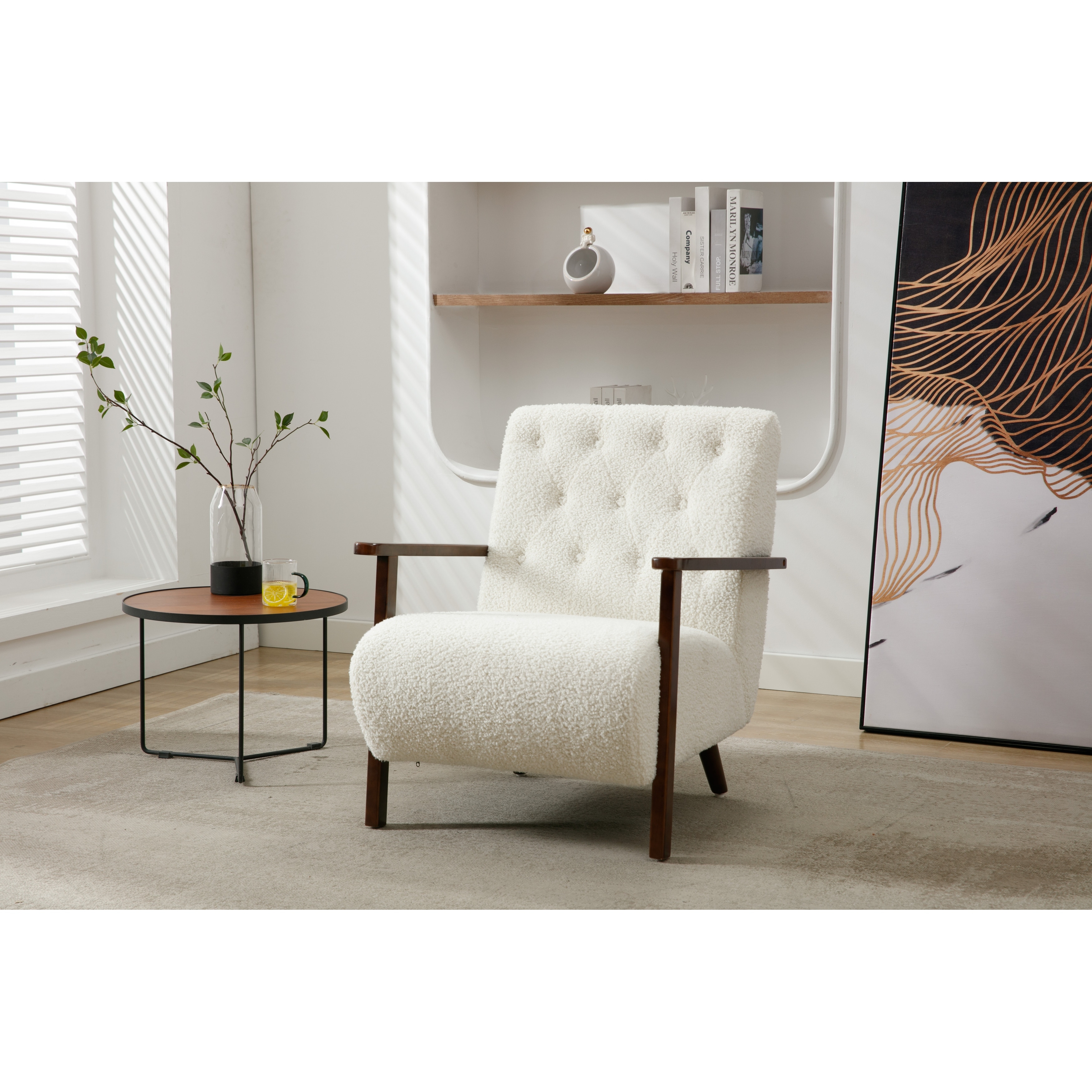 Wood frame chair shop with removable cushions