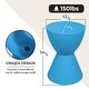 preview thumbnail 119 of 143, Boyd Round Side Table with Ribbed Design Base - Accent Hourglass End Table with Removable Lid for Living Room & Bedroom
