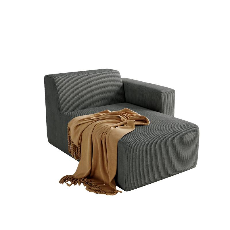 Indoor Modern Corduroy Chaise Lounge Couch