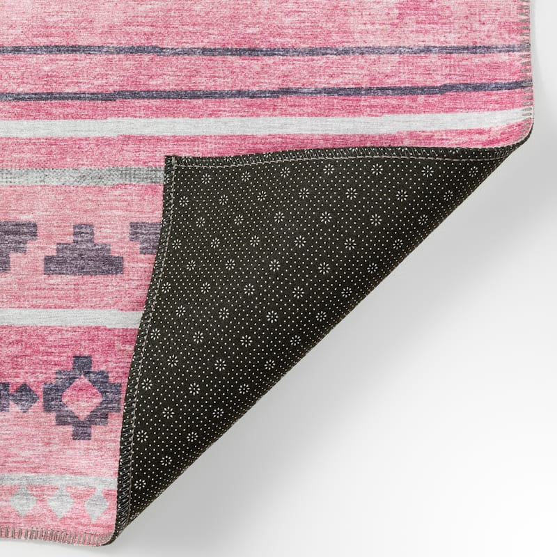 Indoor/ Outdoor Addison Yuma Southwest Striped Washable Area Rug