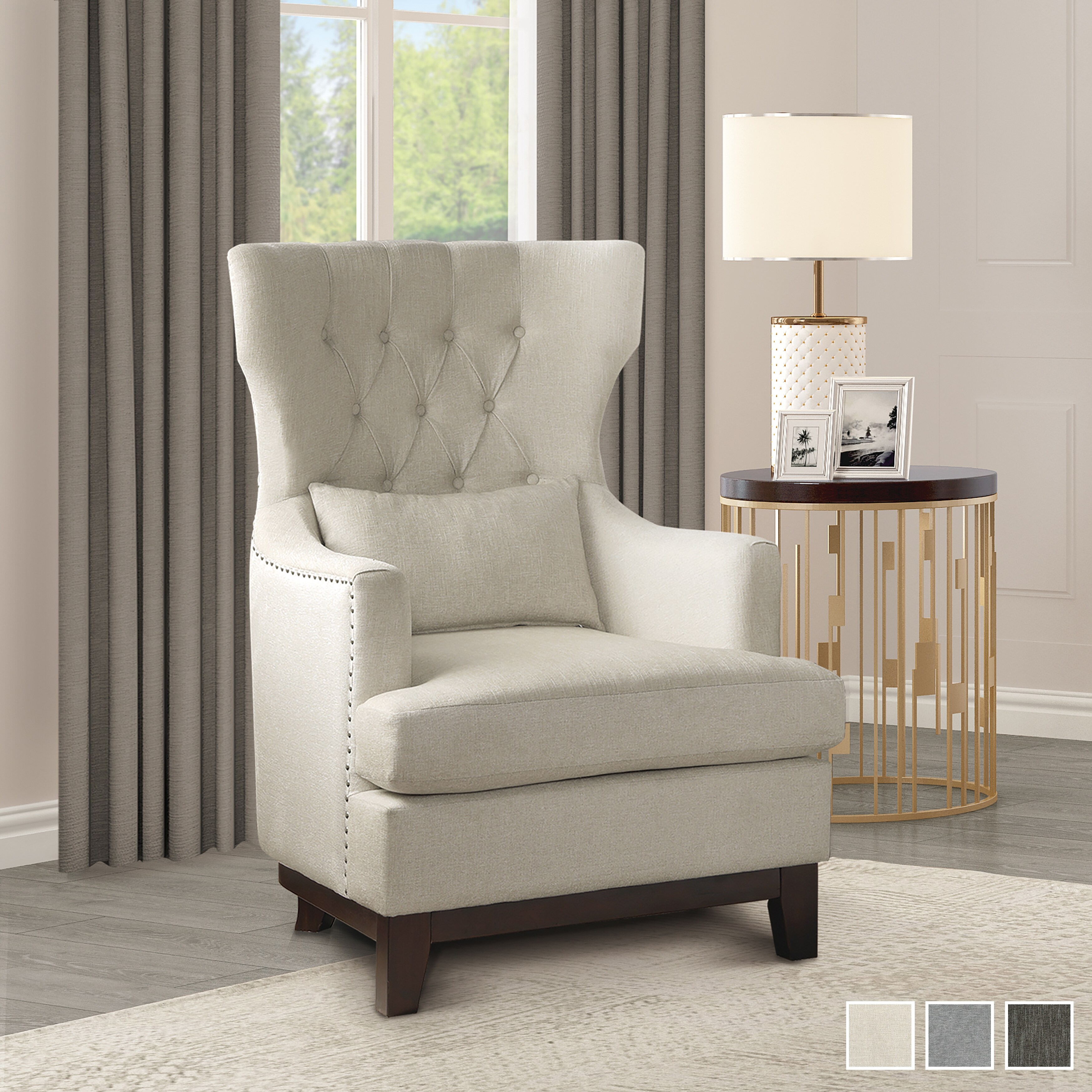 High wingback sales accent chair