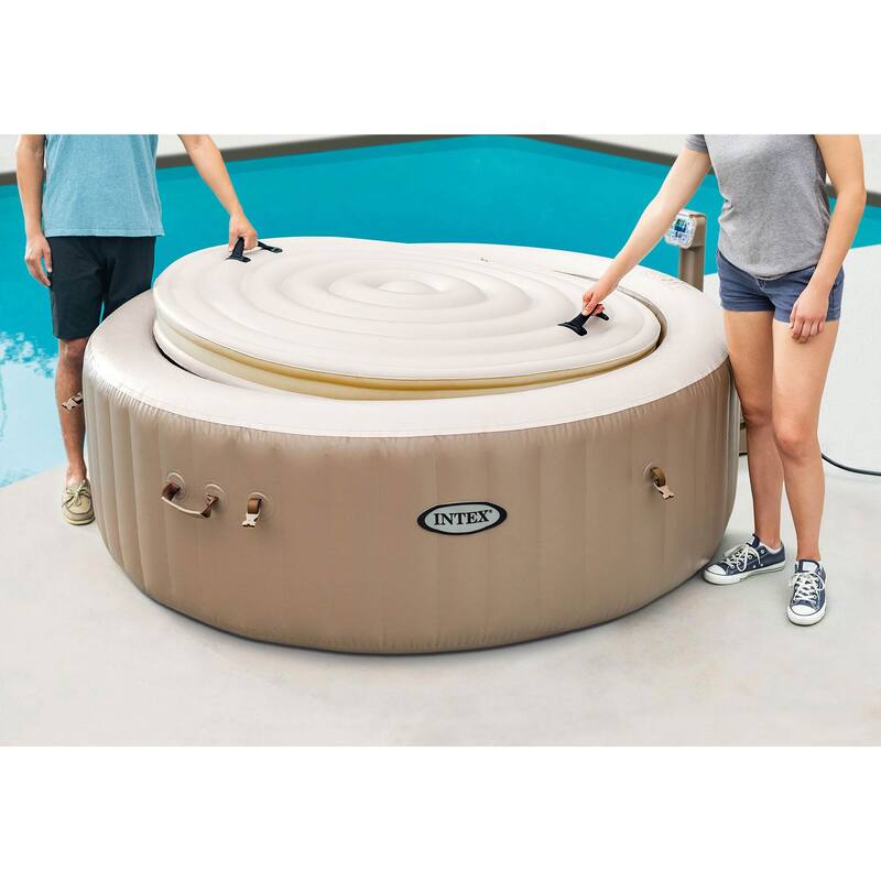 Intex 4 Person Round Energy Efficient Hot Tub Replacement Cover Only (2 Pack) - 6.79