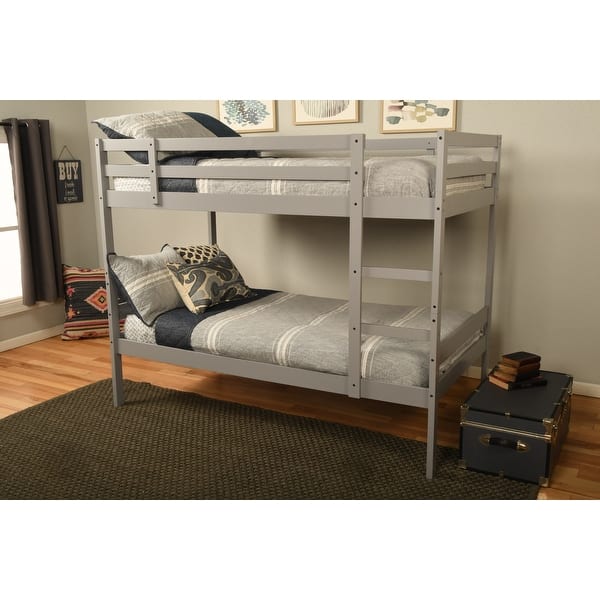 slide 2 of 5, Somette Sydney Twin-size Bunk Bed (Mattresses Not Included) Light Gray