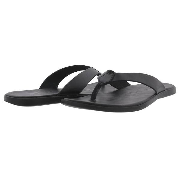 Shop Steve Madden Mens Strings Flip Flops Leather Casual