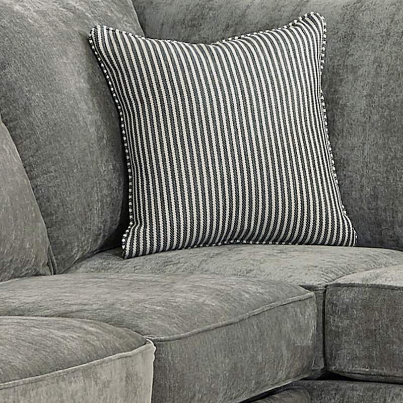 Esty Grey Sectional Sofa Bed with Twin Gel Memory Foam Mattress