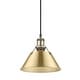 preview thumbnail 2 of 0, Yep by Golden Lighting Orwell 1-light 8in Pendant in Aged Brass and Brushed Champagne Brass shade - Gold