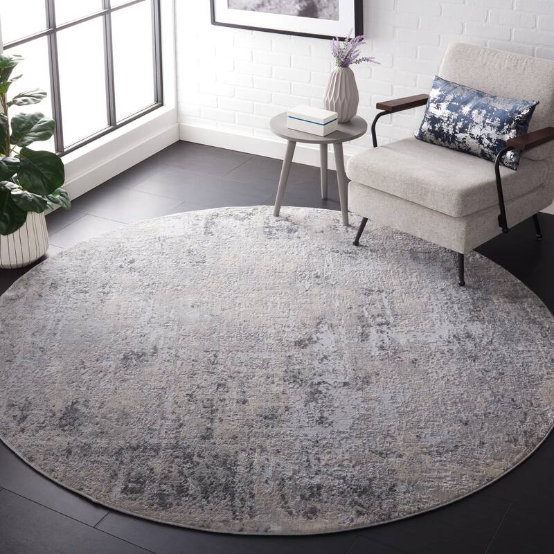 SAFAVIEH Vogue Lelia Modern & Contemporary Rug - 6'7" Round - Grey/Light Grey