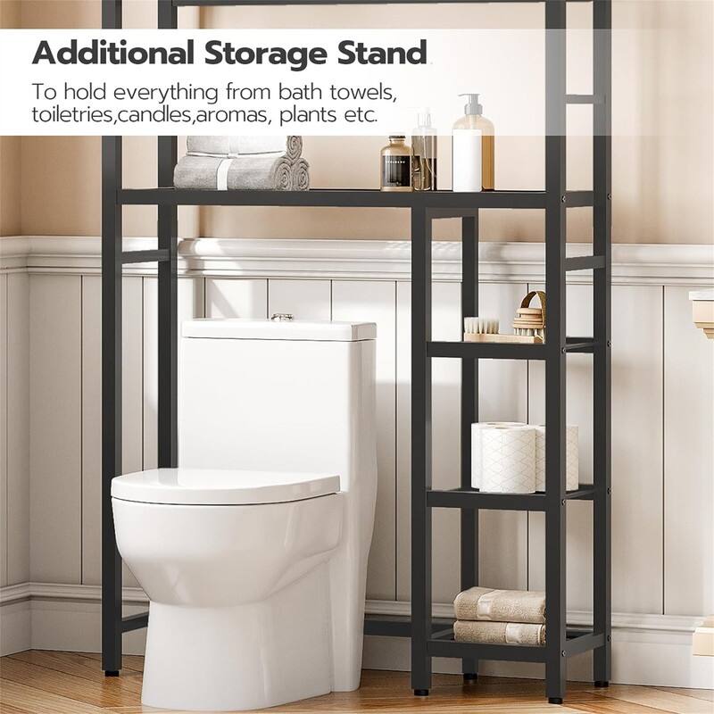 Over The Toilet Storage - 9.4"D x 33.1"W x 63"H