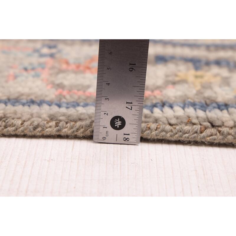 ECARPETGALLERY Hand-knotted Modern Oushak Dark Grey Wool Rug - 3'0 x 5'0