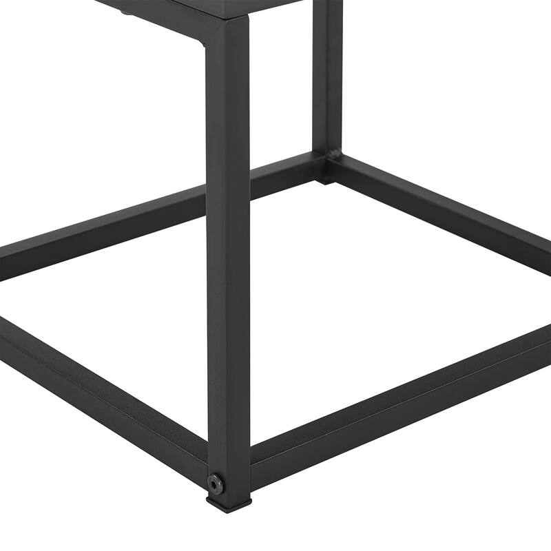 BIKAHOM Simple End Table with Drawer and Shelf for Any Room,Nightstand,Metal Leg Design