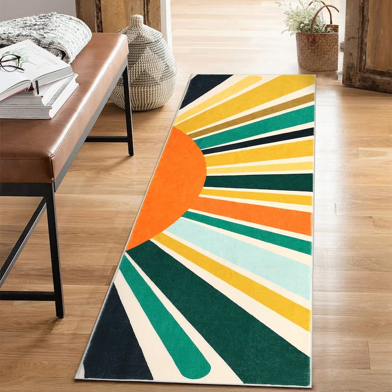 Garvee Rainbow Sol Kids Area Rug