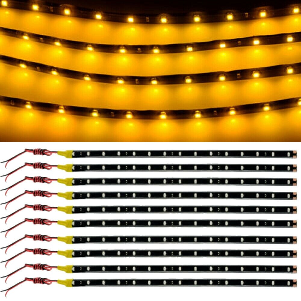 12V 3528 SMD waterproof LED flexible strip 30CM-15SMD yellow 10 strips (1932 – Aston Martin – 4C Spider)