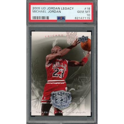 Michael Jordan 2009 Upper Deck Legacy Basketball Card #18 Graded PSA 10 - 8'6" x 11'6"