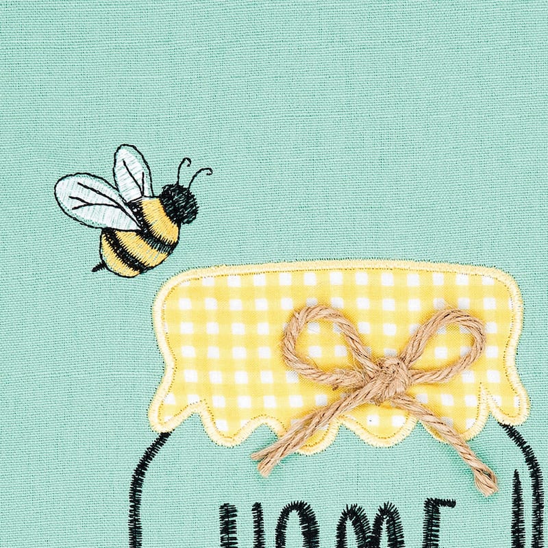Home Sweet Home Embroidered Cotton Kitchen Towel