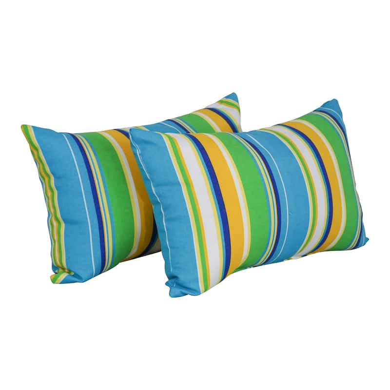 19-inch by 11-inch Outdoor Throw Pillows (Set of 2, Multiple Patterns) - 19 x 11