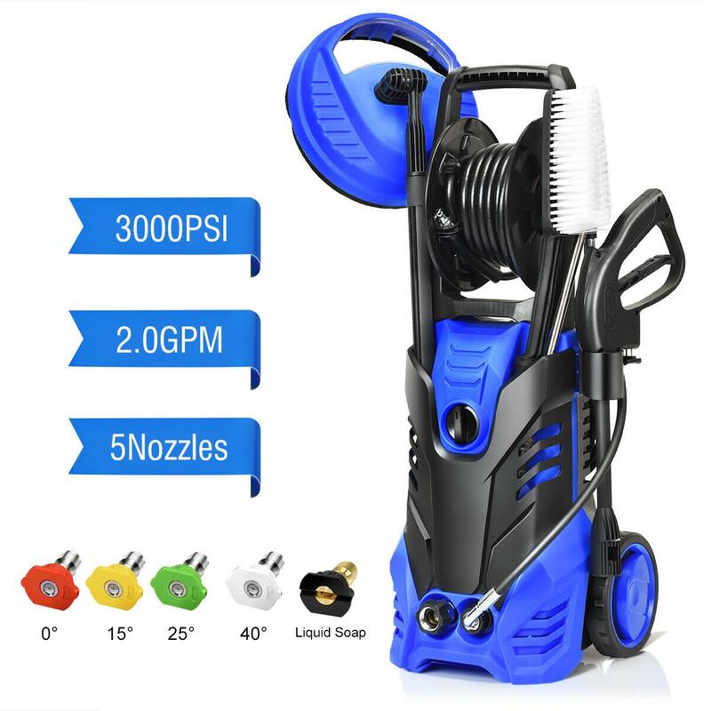 Gymax 3000PSI Electric High Pressure Washer 2000W 2GPM w/Patio Cleaner - See Details