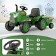 preview thumbnail 20 of 38, Gymax 2-in-1 Electric Toy Car 12V Kids Ride On Tractor w/ Trailer