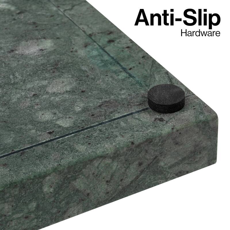 Luxe Stone Classic Minimalist Rectangular Marble Bathroom Countertop Tray