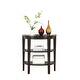 preview thumbnail 3 of 10, Convenience Concepts Newport Half-Circle Console Table with Shelves