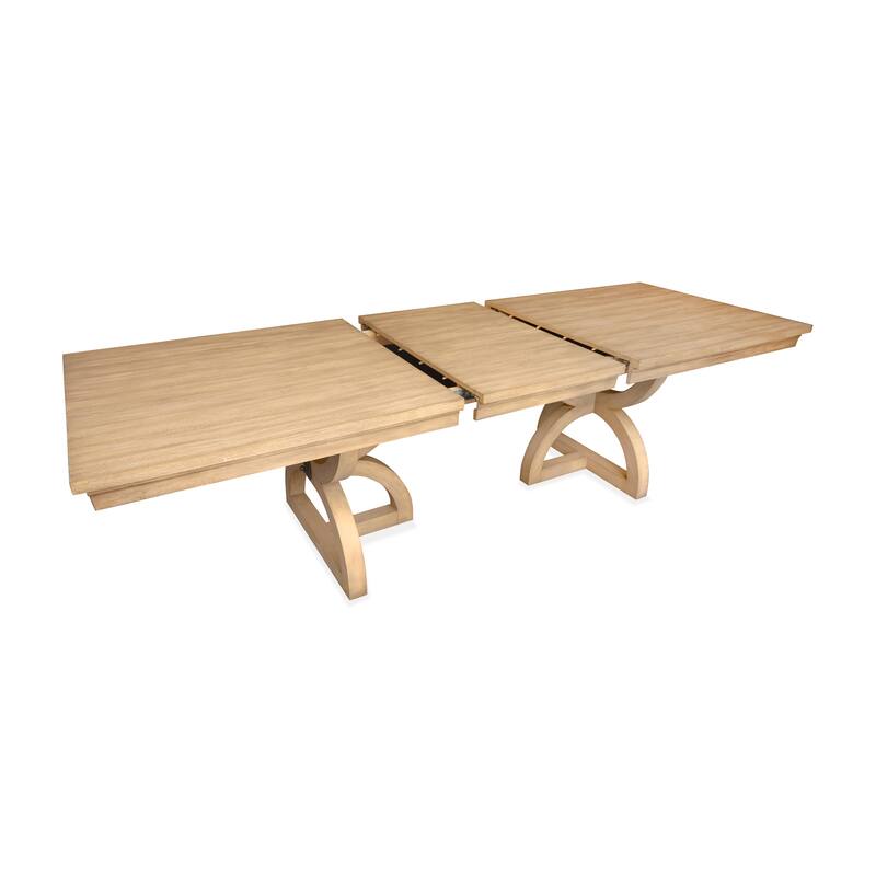 Magnussen Home Coventry Honey Maple Extendable Trestle Dining Table - 40''W x 84''D x 30''H
