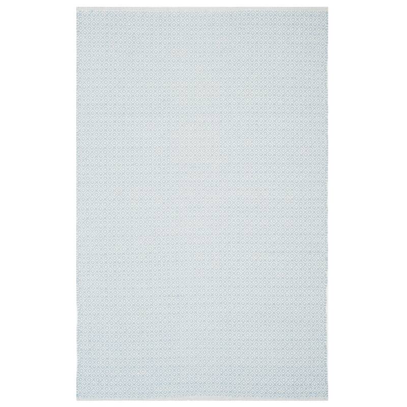 SAFAVIEH Montauk Glyn Handmade Cotton Area Rug - 4' x 6' - Ivory/Light Blue