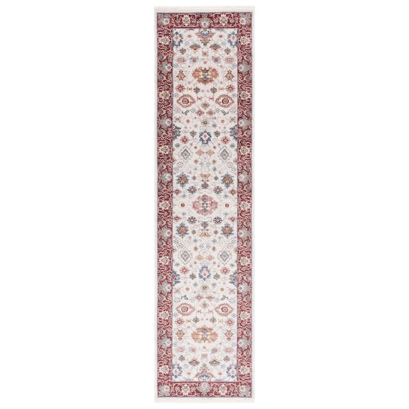 SAFAVIEH Lauren Ralph Lauren Bernardica Rug - 2' x 8' Runner - Ivory/Blue Rust