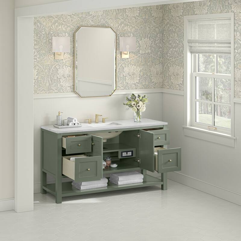 Breckenridge 60" Single Vanity, Smokey Celadon - 60S