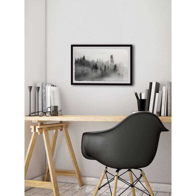 'The Mysterious Dark Forest' Framed Painting Print