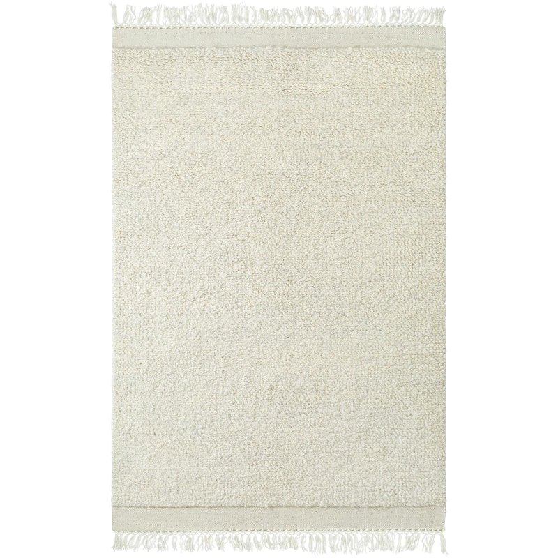 Joanne Casual Solid Color Wool Area Rug