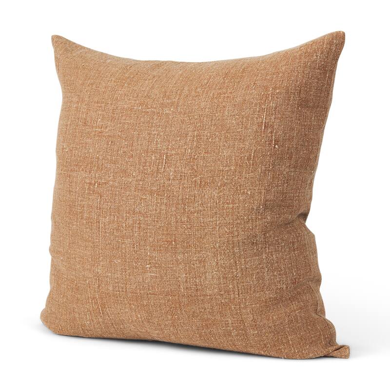 Jack Brown Linen Square Decorative Pillow Cover - Square - Linen