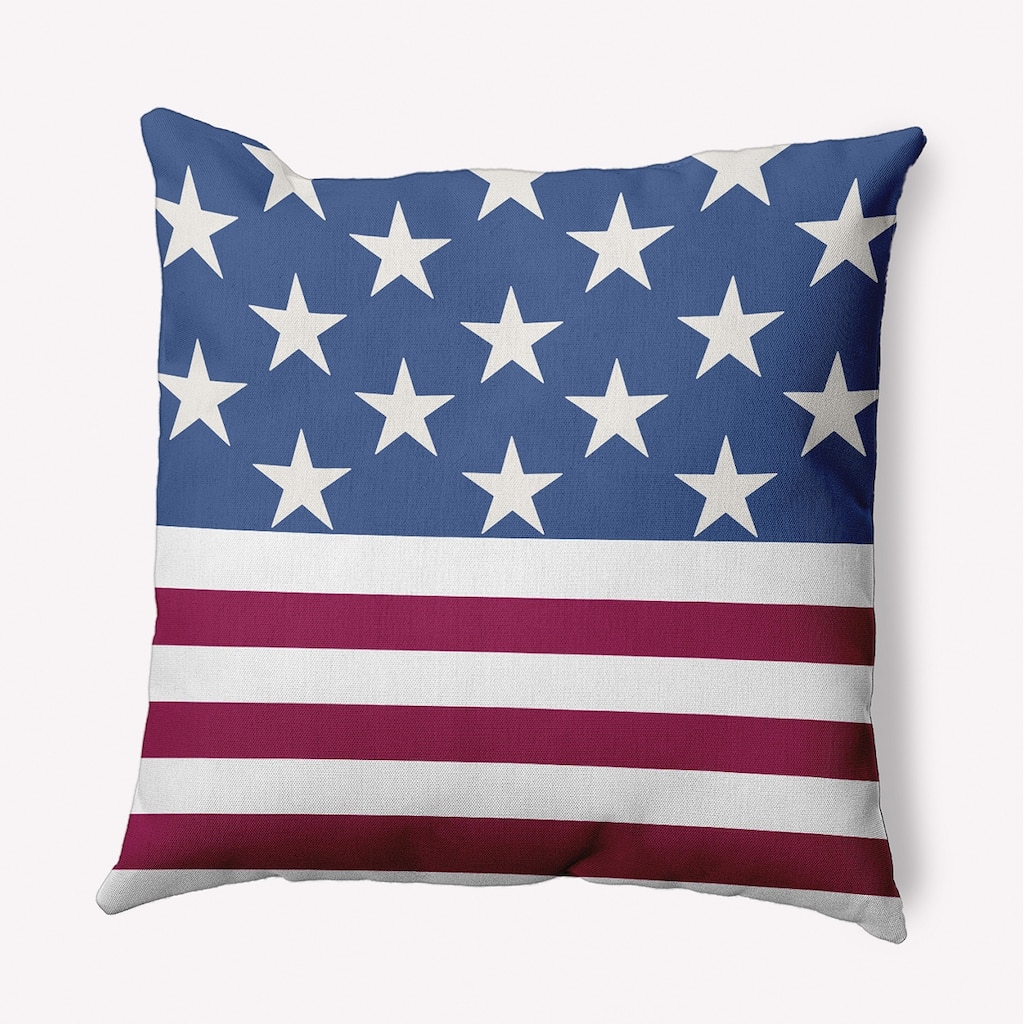July 4th USA Flag Decorative Throw Pillow