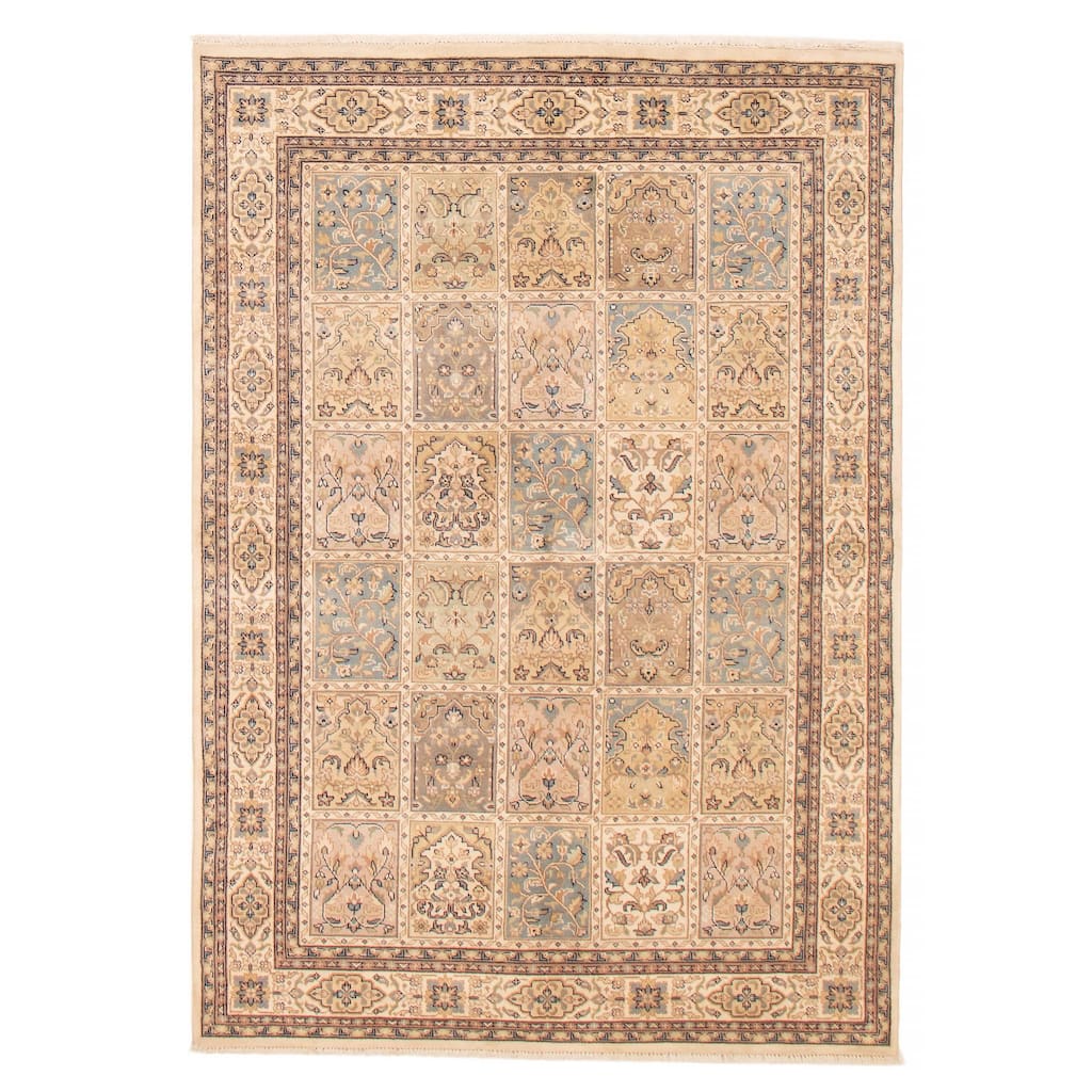 ECARPETGALLERY Hand-knotted Royal Sarough Cream Wool Rug - 5'5 x 7'10