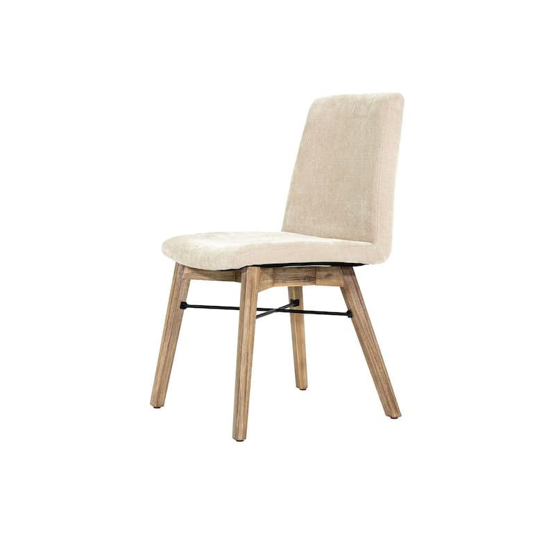Stella Upholstered Acacia Dining Chair (Set of 2)