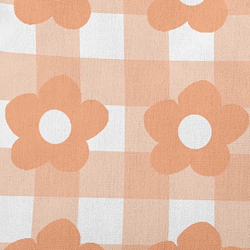 Flowers on Gingham Decorative Throw Pillow