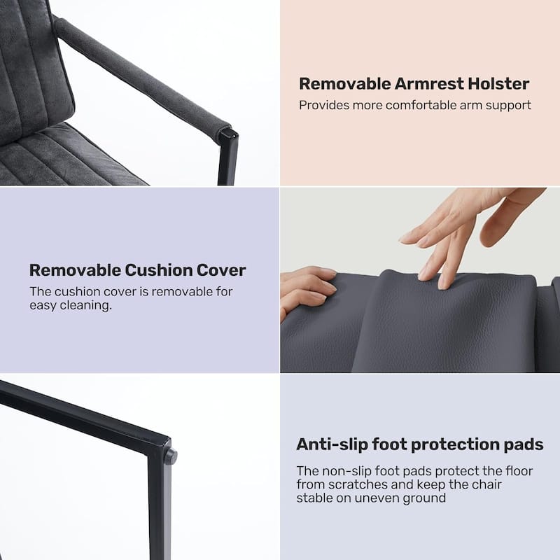 Upholstered Accent Chair with Sturdy Rust-Resistant Metal Framel Arm Chair Outdoor and Indoor Use Reading Chair