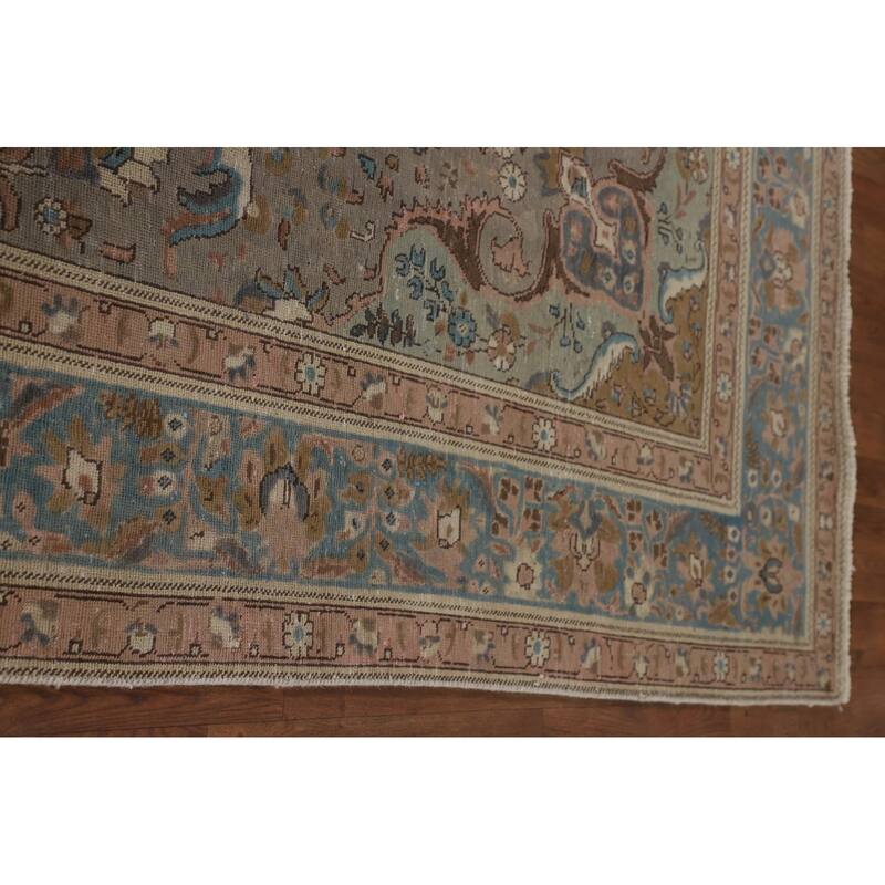 Over-Dyed Tabriz Persian Vintage Rug Handmade Wool Carpet - 7'11"x 11'6"
