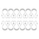 preview thumbnail 24 of 42, Utopia Alley Double Roller Ball Stainless Steel Shower Curtain Hooks Rings, Set of 12