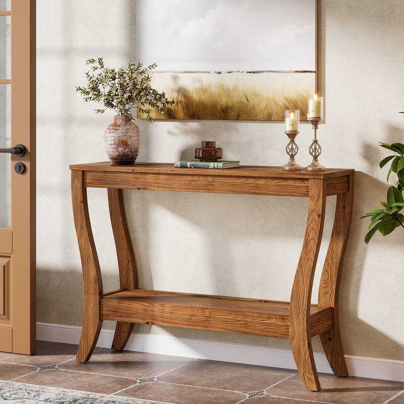 Solid Wood Console Table Behind The Sofa Table for Entryway